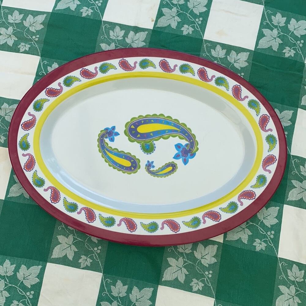 Paisley Oval Melamine Serving Platter‎